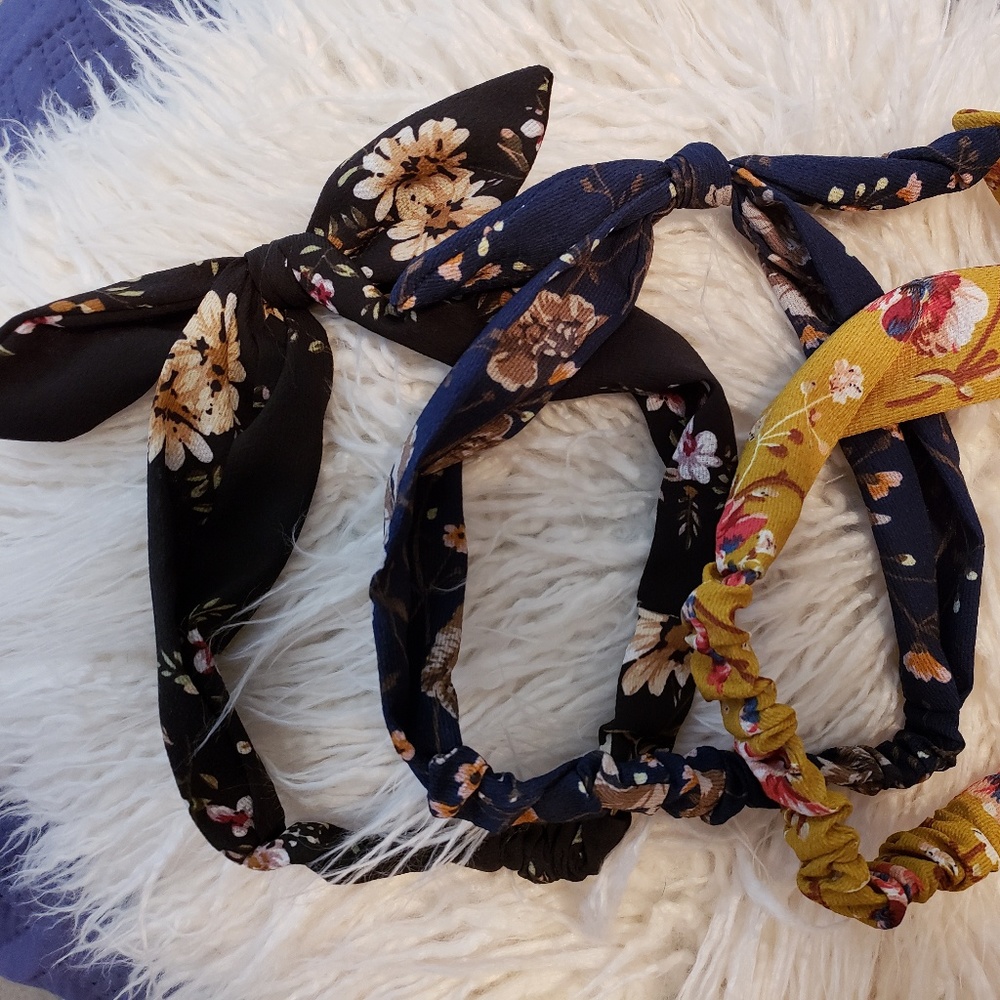 BUNDLE 3 headbands with bow on top